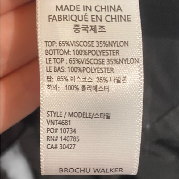 NWT Brochu Walker Rayne Mixed Media Sleeveless Mock Neck Top Tiered Maxi Dress - Picture 6 of 7